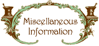 Miscellaneous Information